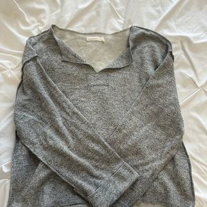 urban outfitters look alike grey sweatshirt long sleeve crop top medium adult